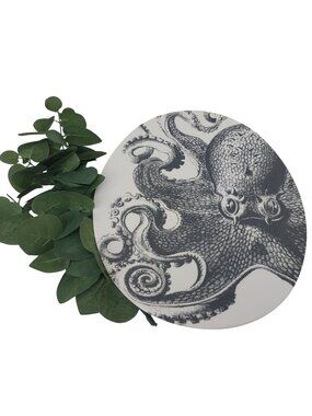 Thomas Paul Octopus Melamine Oval Serving Plate Platter Ocean Nautical Maritine